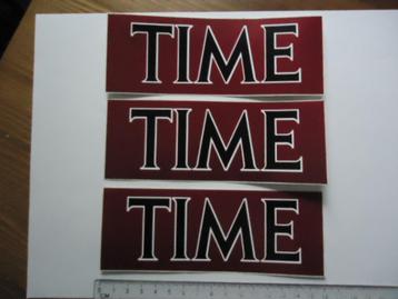 sticker 3x TIME logo retro magazine Usa retro vintage plasti beschikbaar voor biedingen