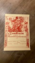 Oorkonde / poster veldtekenverkoop vastenavend blanco, Ophalen