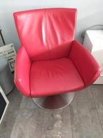 rode draaistoel.echt leder, Ophalen, Minder dan 75 cm, Leer, Zo goed als nieuw