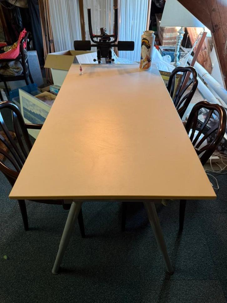 IKEA Galant verstelbaar bureau buro wit grijs, Huis en Inrichting, Bureaus, Gebruikt, Ophalen