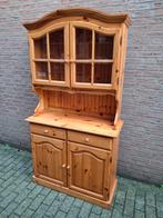 Grenen Buffetkast / Servieskast, Huis en Inrichting, Kasten | Buffetkasten, Ophalen, Gebruikt, 100 tot 150 cm, Glas