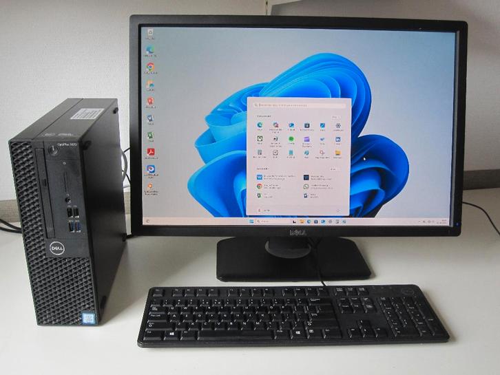Dell Optiplex 3070 i5-9500 6-core 16gb 512gb SSD+ 1 TB + 24", Computers en Software, Desktop Pc's, Zo goed als nieuw, 4 Ghz of meer