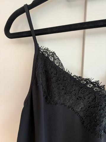 Esprit, zwart topje met kant, maat L beschikbaar voor biedingen