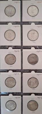 Complete Juliana guldens, 1 gulden, Koningin Juliana, Zilver, Verzenden