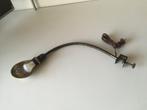 Art Deco Burolamp met klem metalen schelp kap met schakelaar, Antiek en Kunst, Antiek | Lampen, Ophalen of Verzenden