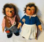 Steiff Egels poppen Mecki en Micki 28 cm, Verzamelen, Poppen, Verzenden, Zo goed als nieuw, Pop