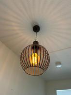 Donker bruine metalen hanglamp, Huis en Inrichting, Ophalen, Zo goed als nieuw, Metaal