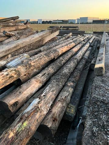 Gebruikte Houten Palen - Clouziana deels brandhout beschikbaar voor biedingen