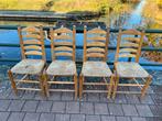 Te Koop : Boeren Stoeltjes Blank Hout Gevlochten Riet Stoel, Antiek en Kunst, Antiek | Meubels | Stoelen en Banken, Ophalen