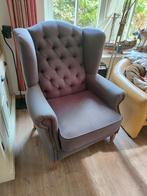 Fauteuil oorfauteuil bommelstoel met verend kussen, Huis en Inrichting, Fauteuils, Gebruikt, 75 tot 100 cm, 75 tot 100 cm, Stof
