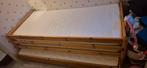 1 persoonsbed met onderbed, Ophalen, Gebruikt, 90 cm, Wit