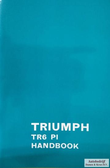 Handboek TR6 PI instructieboekje beschikbaar voor biedingen