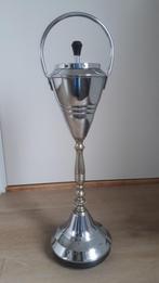 Vintage chromen asbak op standaard, Ophalen of Verzenden, Gebruikt