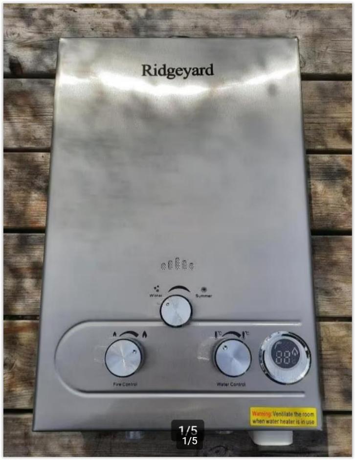 12 liter propaan butaan camping geiser warm water doorstroom, Doe-het-zelf en Verbouw, Geisers en Boilers, Geiser, Minder dan 20 liter