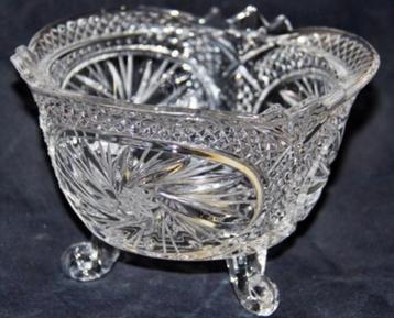 kristallen bonbonschaal Annahütte - handgemaakt schaaltje beschikbaar voor biedingen