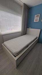 Ikea Malm Wit eenpersoonsbed met opberglades, Huis en Inrichting, Ophalen, Gebruikt, 90 cm, Eenpersoons