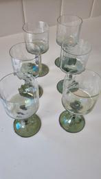 Kristal gegraveerde borrel glazen, Overige typen, Ophalen of Verzenden, Zo goed als nieuw