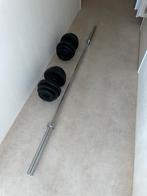 Tunturi Halterset met Stang totaal 50 Kg, Ophalen, Gebruikt, Armen, Halterset