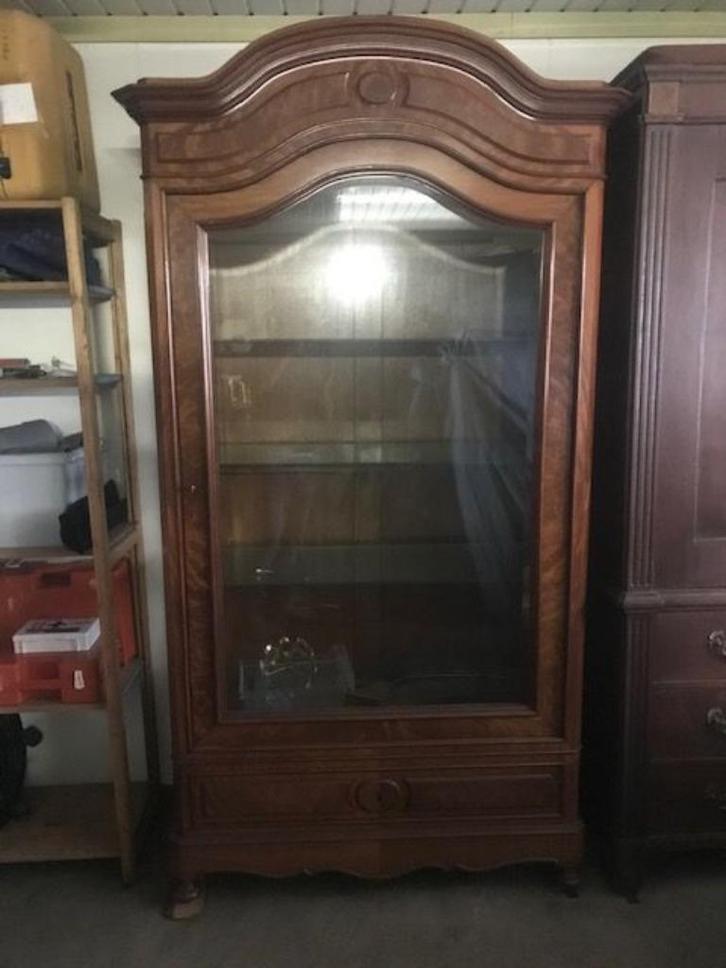 Vitrinekast Mahonie zeer mooi glazen "planken" kast vitrine, Huis en Inrichting, Kasten | Vitrinekasten, Gebruikt, 150 tot 200 cm