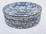 Burleigh - Blue Calico - Dinner Plates (24 cm), Huis en Inrichting, Verzenden, Zo goed als nieuw, Bord(en), Overige stijlen