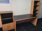 Buro met kasten beuken/zwart, Ophalen, Gebruikt, Bureau