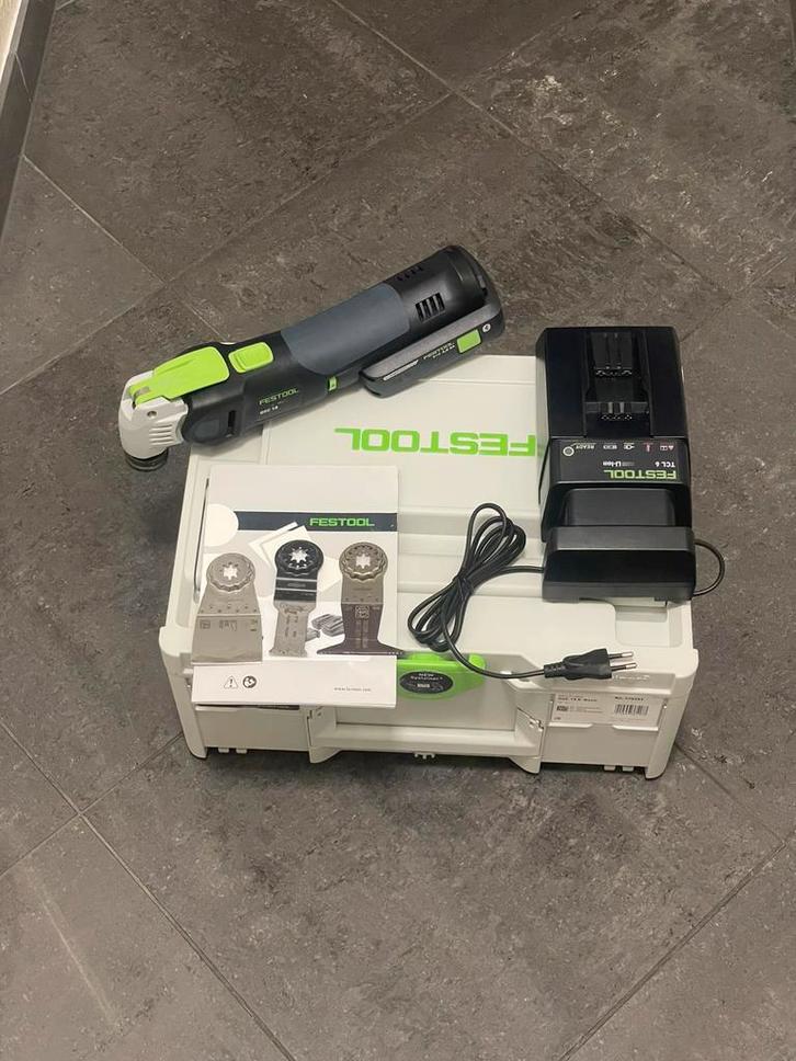 Festool VECTURO OSC Plus 18V Li-Ion accu oscillerende set, Doe-het-zelf en Verbouw, Gereedschap | Zaagmachines, Zo goed als nieuw