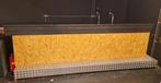 Barmeubel hout/RVS L 86cm x B 345cm x H 118cm, Ophalen, Gebruikt