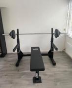 Atx bench obx 700 met Olympische halterstang en gewichten, Sport en Fitness, Ophalen, Zo goed als nieuw, Fitnessbank