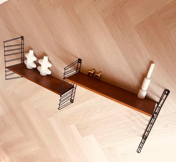 🖤 Vintage Tomado wandrek teak jaren ‘60 retro boekenrek, Huis en Inrichting, Woonaccessoires | Wandplanken en Boekenplanken, Gebruikt