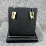 Gouden Oorbellen | 14k | 2,0g | stekers bicolor | 399022, Gebruikt, Ophalen of Verzenden, Knopjes of Stekers, Goud