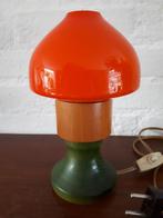 Vintage retro tafellamp glas Design Mushroom jaren 50-60, Ophalen of Verzenden, Zo goed als nieuw, Minder dan 50 cm, Vintage retro jaren 50-60 glas Design Mid Century Mushroom.