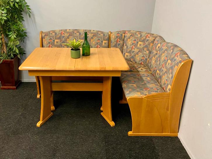 Originele echte Duitse eethoek Oostenrijkse hoekset klepbank, Huis en Inrichting, Complete eetkamers, Zo goed als nieuw, Ophalen