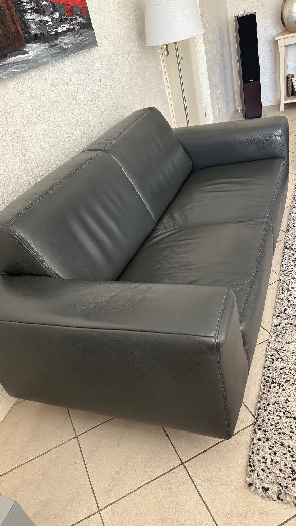 Heel mooie leren bank, Huis en Inrichting, Banken | Bankstellen, Zo goed als nieuw, Rechte bank, 150 tot 200 cm, 75 tot 100 cm