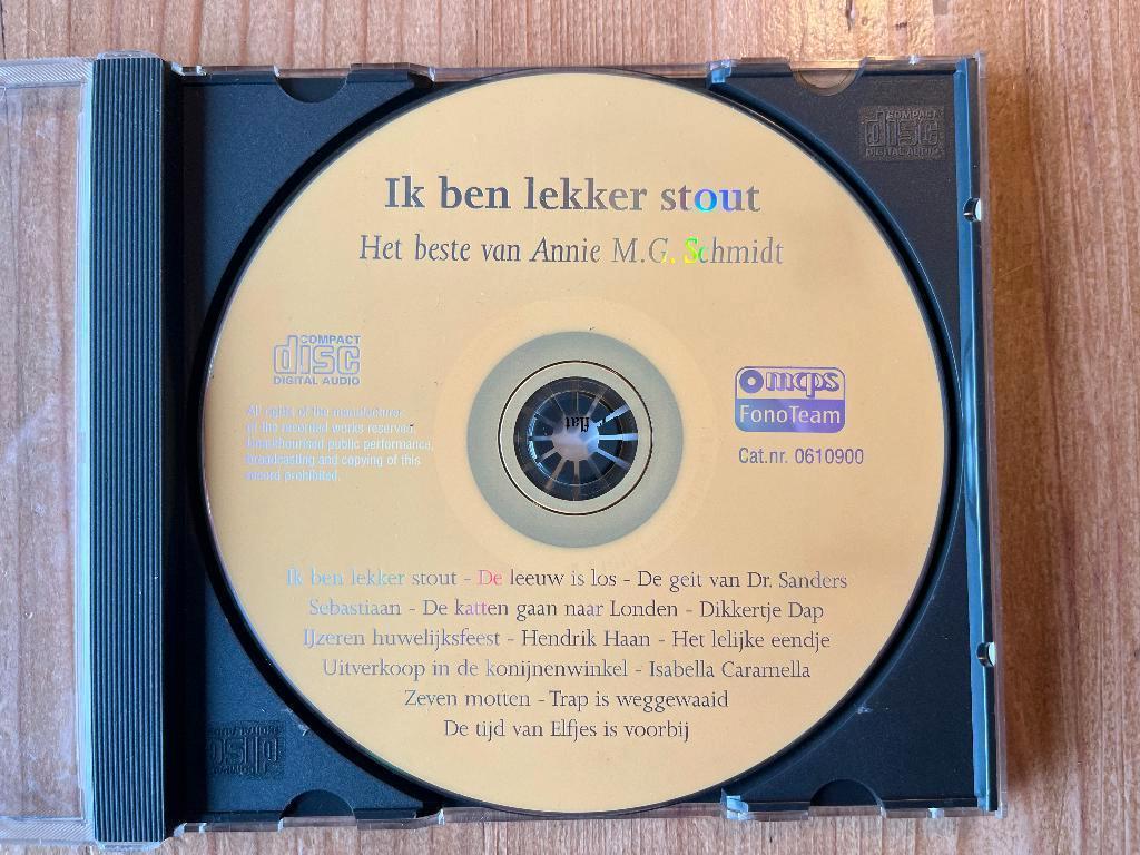CD Ik ben lekker Stout / Annie M.G. Schmidt, Cd's en Dvd's, Cd's | Kinderen en Jeugd, Zo goed als nieuw, Ophalen of Verzenden