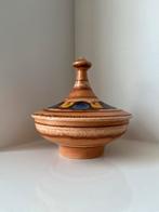 Vintage Flora Gouda Holland schaal met deksel, Antiek en Kunst, Antiek | Keramiek en Aardewerk, Ophalen of Verzenden