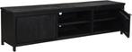 TV-EUBEL 210 cm  Mango zwart metaal zwart NU ACTIE PRIJS, Verzenden, Nieuw, Tv-meubel Industriële / industrie mango blank of groot voorraad
