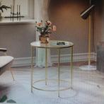 Bijzettafel, Valencia loods 5, Huis en Inrichting, Tafels | Bijzettafels, Minder dan 55 cm, Rond, Nieuw, Glas