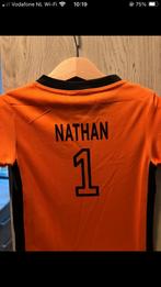 Oranje voetbalshirt met de naam Nathan maat 74-80, Kinderen en Baby's, Ophalen of Verzenden, Zo goed als nieuw, Jongetje of Meisje