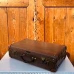 Koffer bruin 44 x 25 x 12 cm Vulcan Fibre origineel vintage, Sieraden, Tassen en Uiterlijk, Koffers, Gebruikt, Leer, Minder dan 50 cm