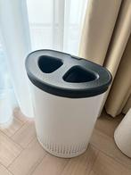 Brabantia Wasbox 55 Liter Wit met 2 Compartimenten, Ophalen, Kunststof, 50 tot 75 cm, 40 liter of meer