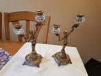 2 mooie kandelaars, Ophalen of Verzenden, Overige materialen, Minder dan 25 cm