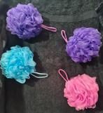Douche Puffs - Set van 4 douche sponzen, Verzenden, Nieuw, Overige kleuren, Overige typen