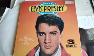 Elvis Presley 60 Golden Hits 3 platen pres. Switzerland 1984 beschikbaar voor biedingen