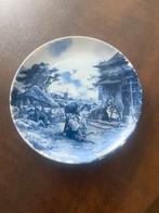 Delfs blauwe bord met schapenscheerder goede staat, Ophalen of Verzenden