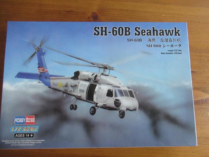 SH-60B Seahawk (HobbyBoss 1/72), Hobby en Vrije tijd, Modelbouw | Vliegtuigen en Helikopters, Zo goed als nieuw, Helikopter, 1:72 tot 1:144