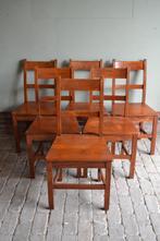 Set van zes teakhouten eetkamer stoelen, Ophalen, Gebruikt, Bruin, Vijf, Zes of meer stoelen