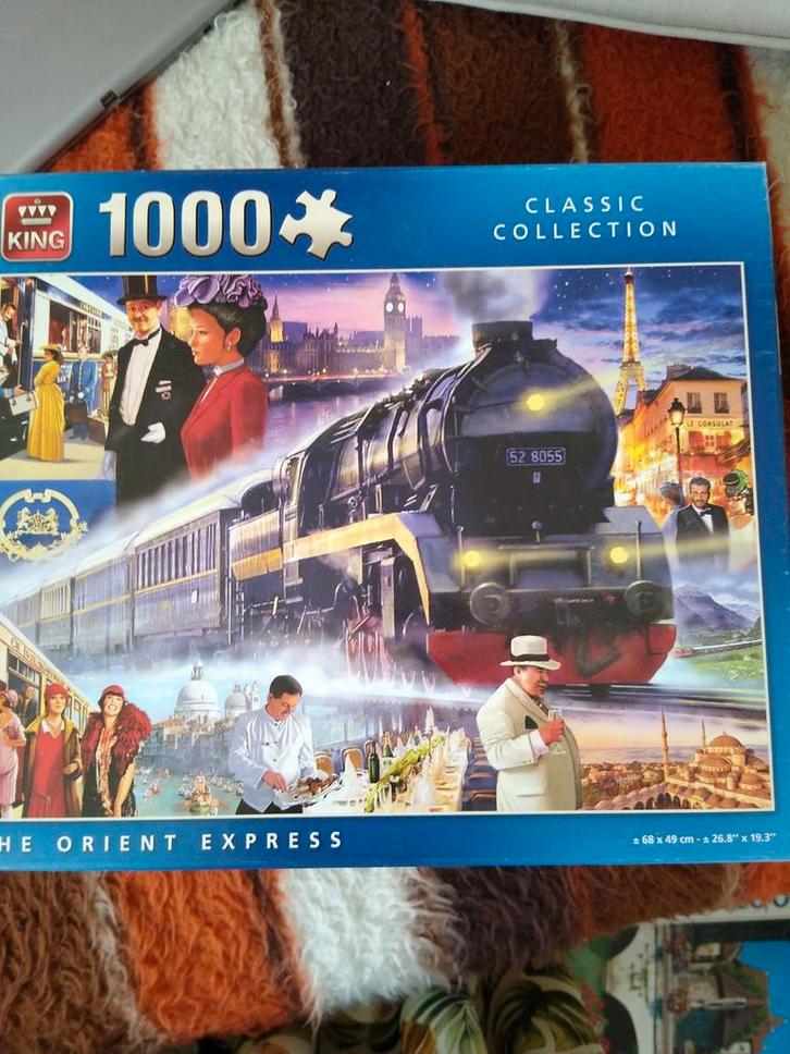 1000 Stukjes Legpuzzels - Orient Express, Titanic, Disney, Hobby en Vrije tijd, Denksport en Puzzels, Zo goed als nieuw, Legpuzzel