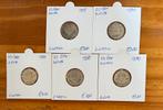 Partij van 5 zilveren munten uit Zweden tussen 1927-1940, Verzenden, Overige landen, Zilver