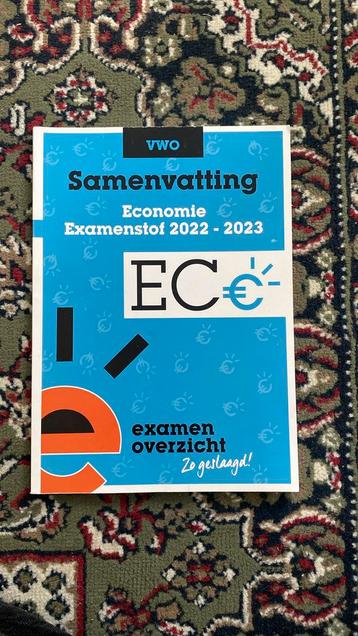 Samenvatting VWO Economie 2022-2023 beschikbaar voor biedingen
