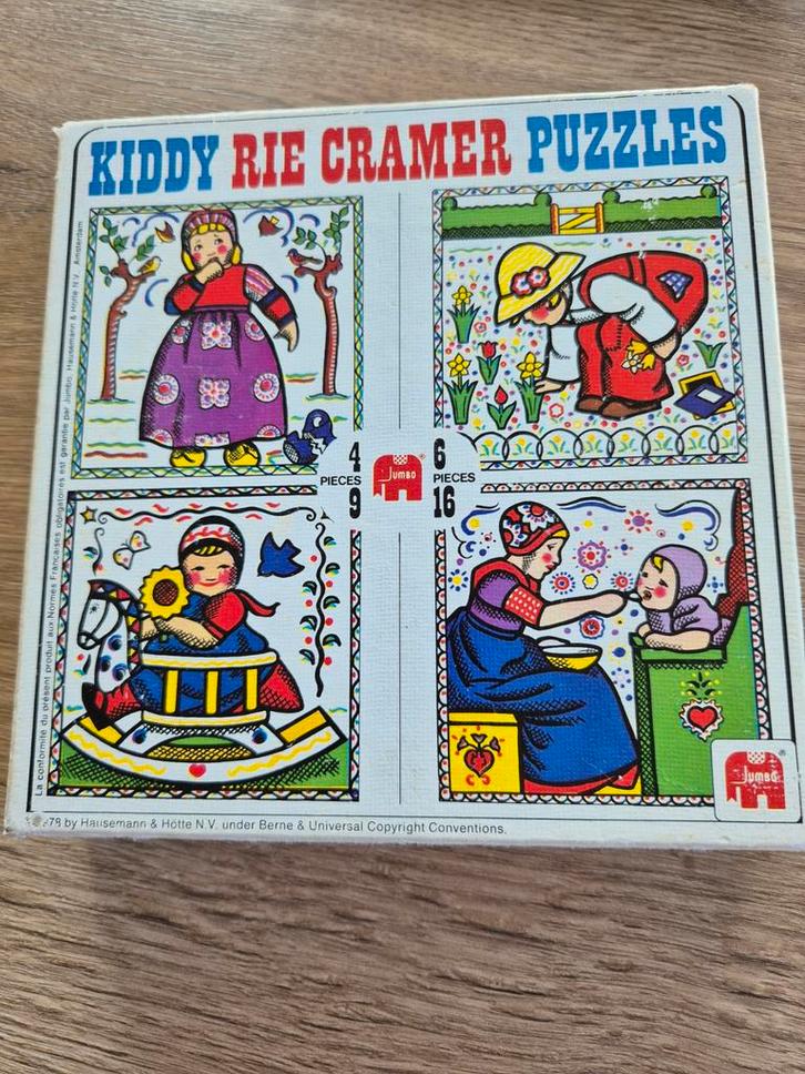 Rie Cramer kiddy puzzles/puzzels 1978, Verzamelen, Retro, Overige typen, Ophalen of Verzenden